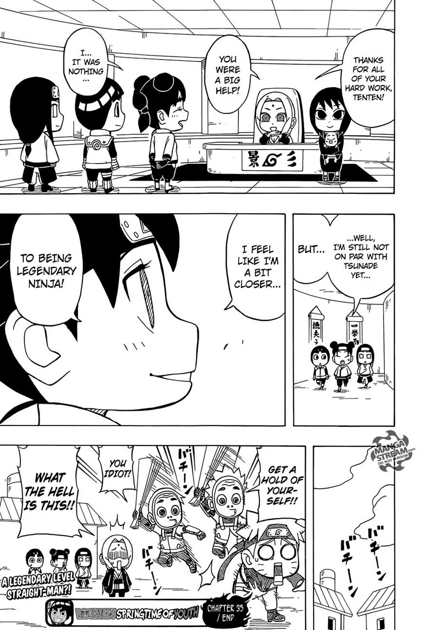 Rock Lee No Seishun Full-Power Ninden - Chapter 35 : Legedary Ninja!