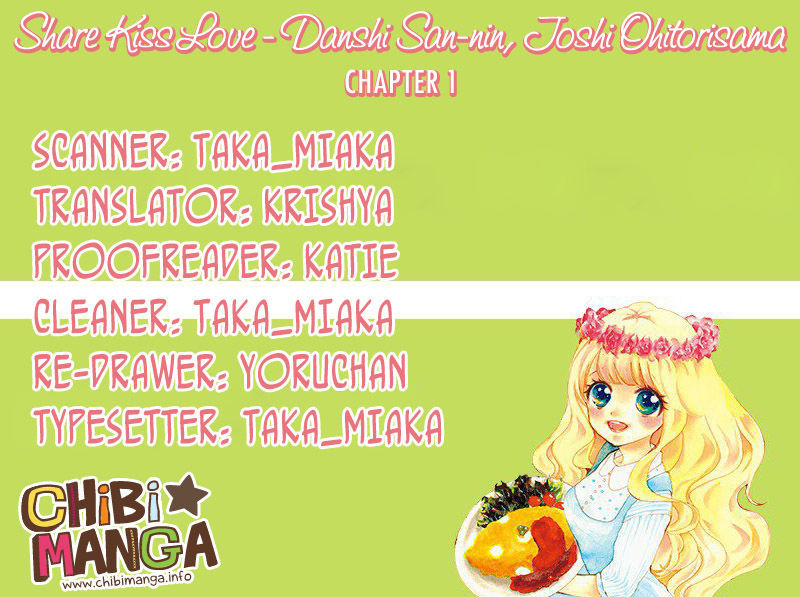 Share Kiss Love - Danshi San-Nin, Joshi Ohitorisama - Vol.1 Chapter 1