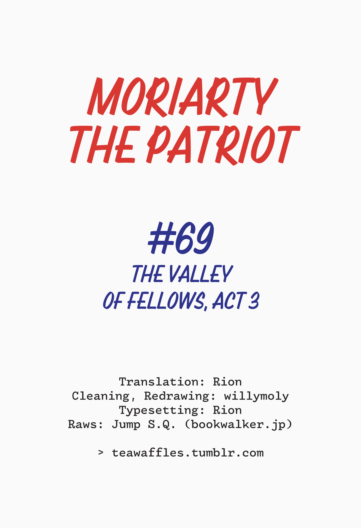 Yukoku No Moriarty - Chapter 69: The Valley Of Fellows, Act 3