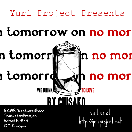 Dark Cherry To Shoujo A - Vol.1 Chapter 6: From Tomorrow On, No More Drinking