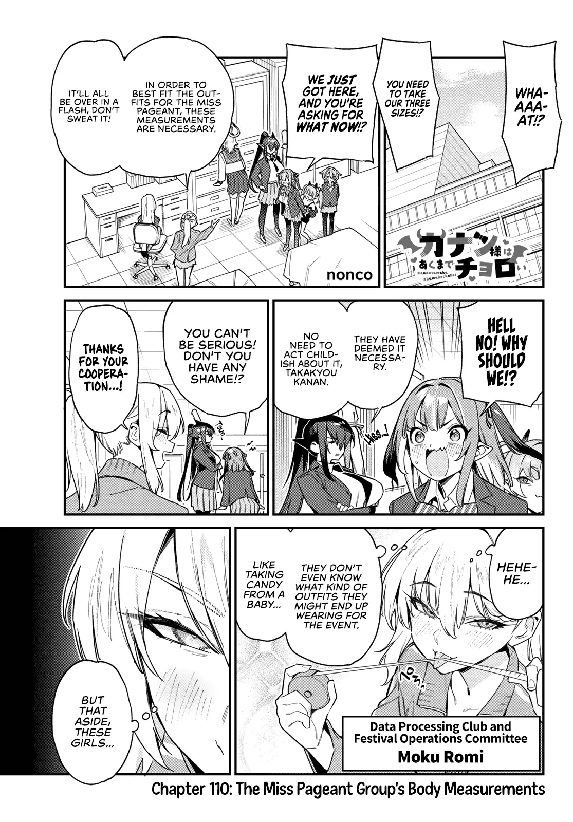 Kanan-Sama Is Easy As Hell! - Chapter 110: The Miss Pageant Group's Body Measurements