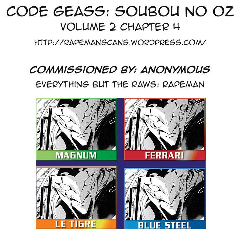 Code Geass - Soubou No Oz - Vol.2 Chapter 4 : Mask 04: Soar Over The Cloudy Capital, Falcon -First Part-