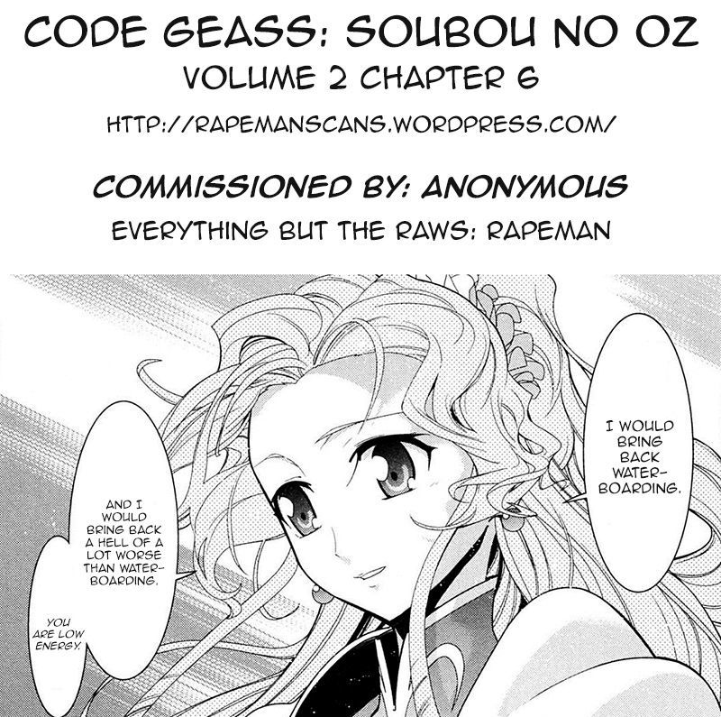 Code Geass - Soubou No Oz - Vol.2 Chapter 6 : Mask 06: Soar Over The Cloudy Capital, Falcon -Third Part-