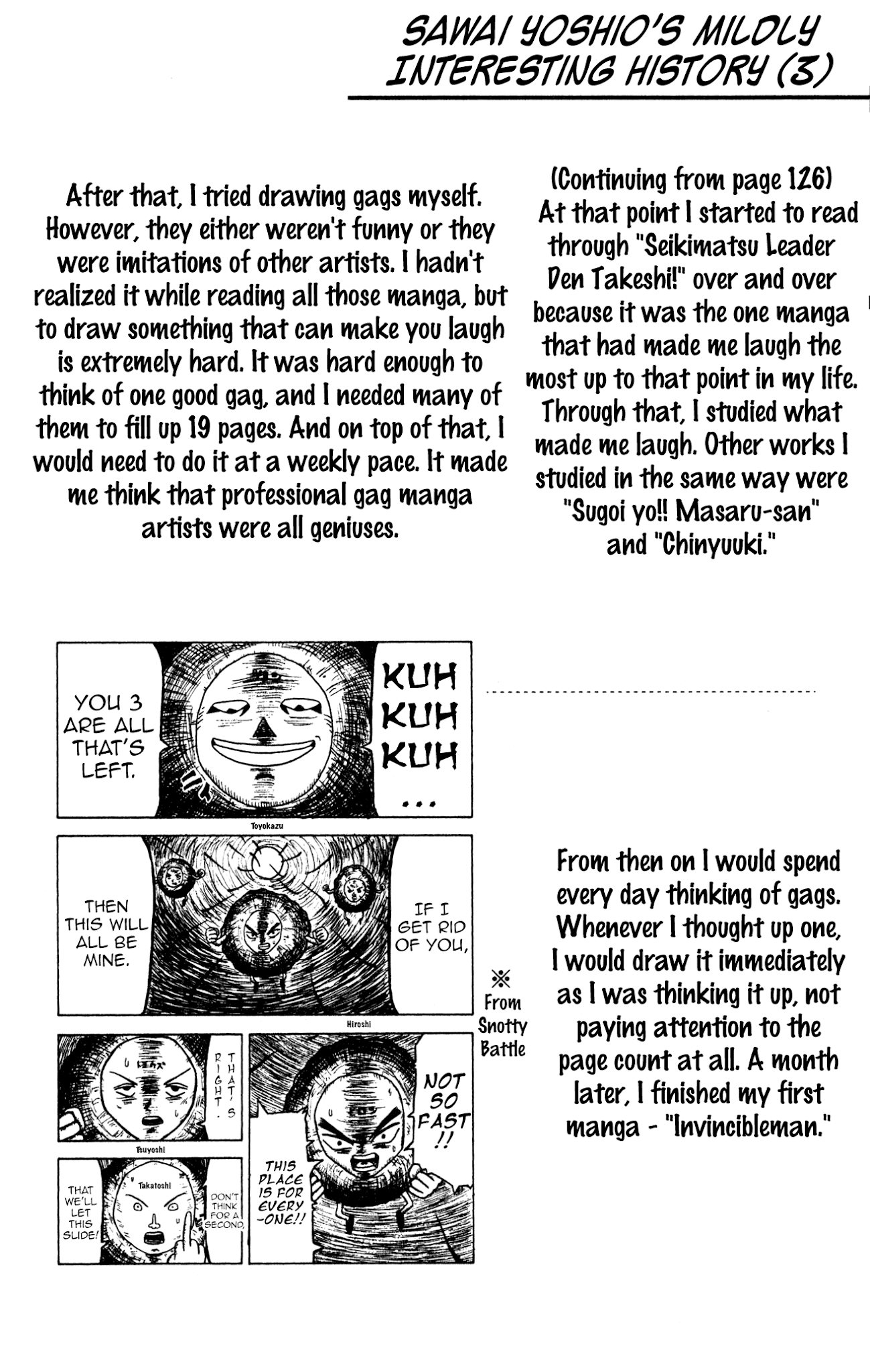 Bobobo-Bo Bo-Bobo? - Sawai Yoshio Short Story Anthology - Chapter 7: Invincibleman