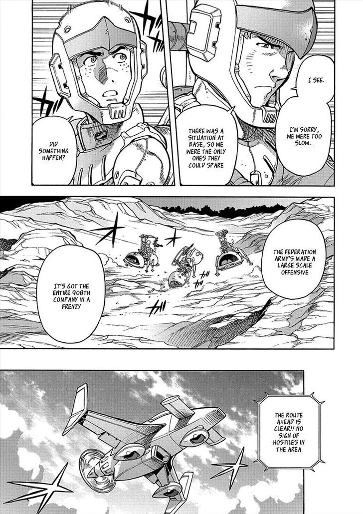 Kidou Senshi Gundam U.c. Hard Graph - Tetsu No Kanba - Vol.2 Chapter 6 : Memories Of A Blazing Sky