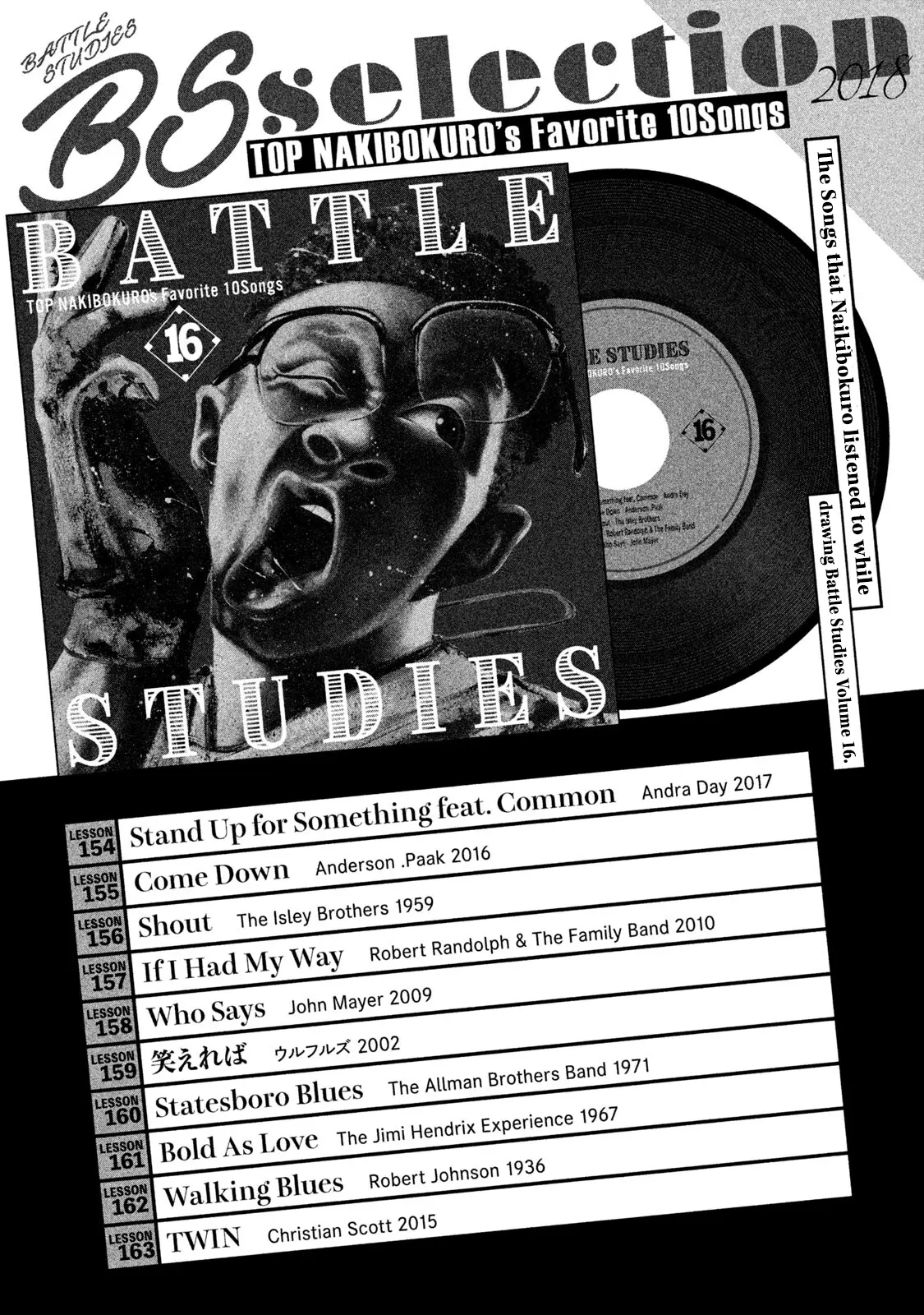 Battle Studies - Vol.16 Chapter 163.5: Interview With Elly + Song List