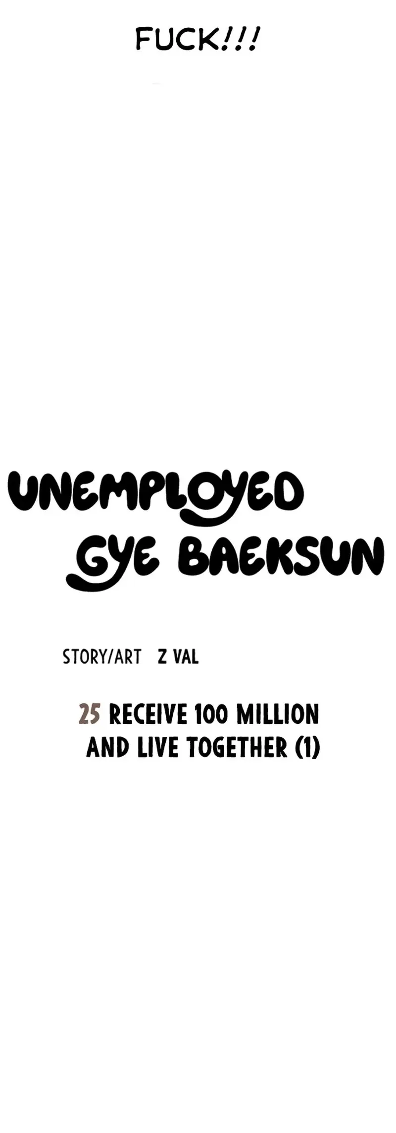 Unemployed Gye Baek Soon - Chapter 25: Recieve 100 Million And Live Together (1)