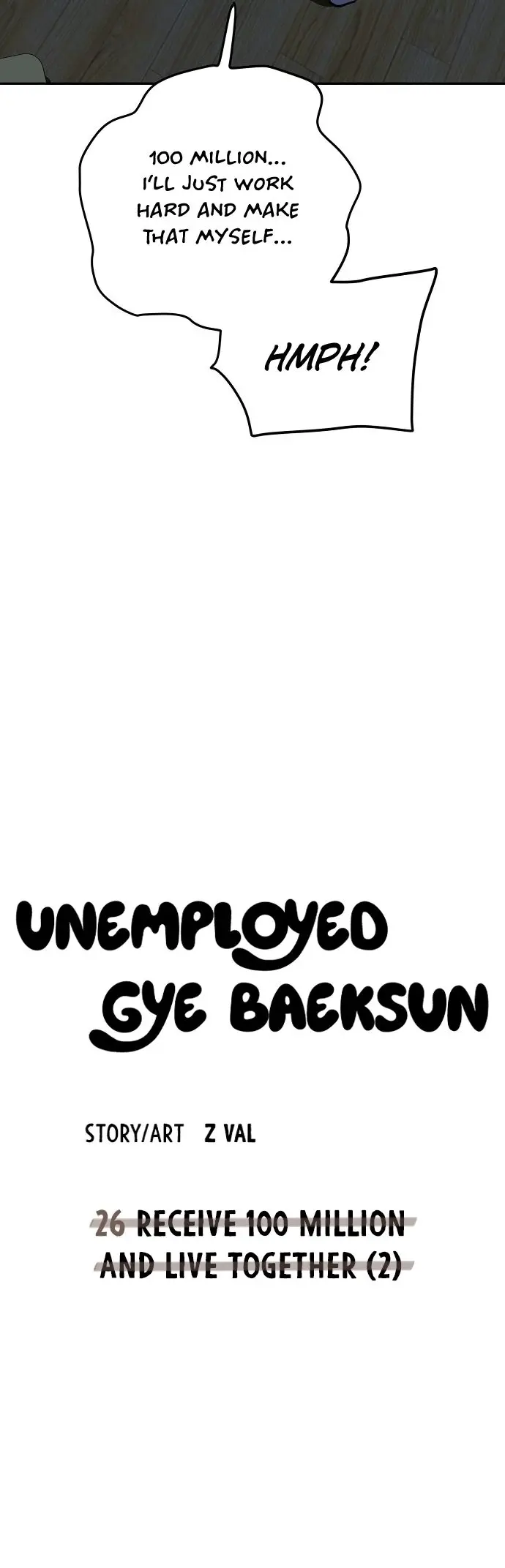 Unemployed Gye Baek Soon - Chapter 26: Recieve 100 Million And Live Together (2)