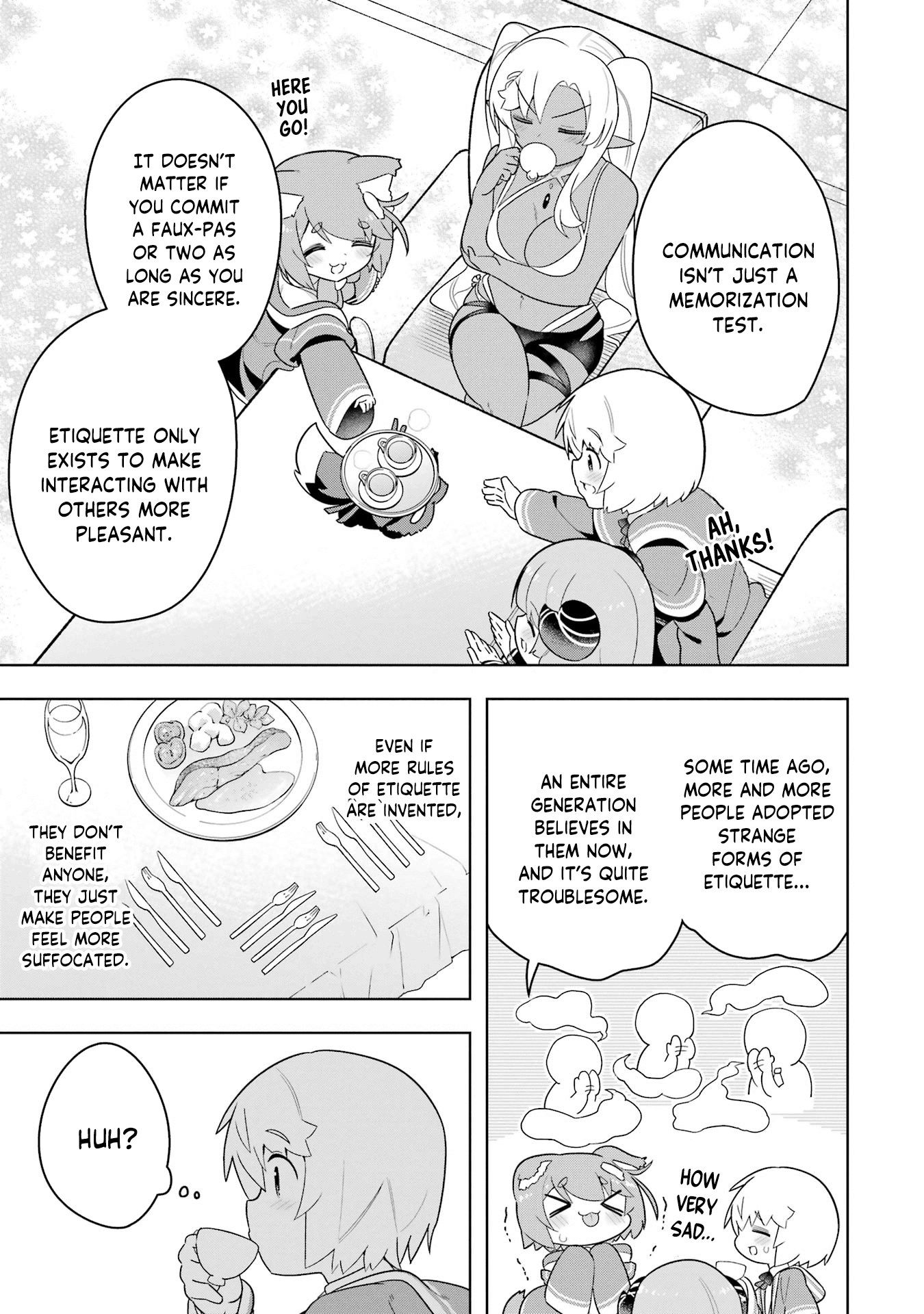 Though Young People Recoil From Entering The Black Magic Industry, I Found Its Treatment Of Employees Quite Good When I Entered It, And The President And Familiar Are Cute Too So Everything Is Awesome - Vol.9 Chapter 48: Overcoming Weird Ettiquette