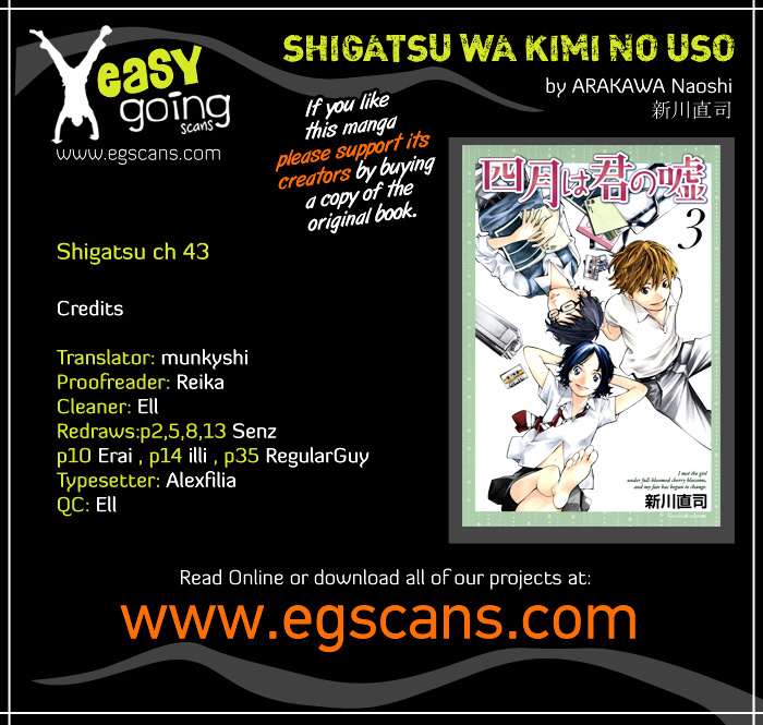 Shigatsu Wa Kimi No Uso - Vol.11 Chapter 43V2