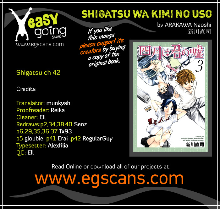 Shigatsu Wa Kimi No Uso - Vol.11 Chapter 42