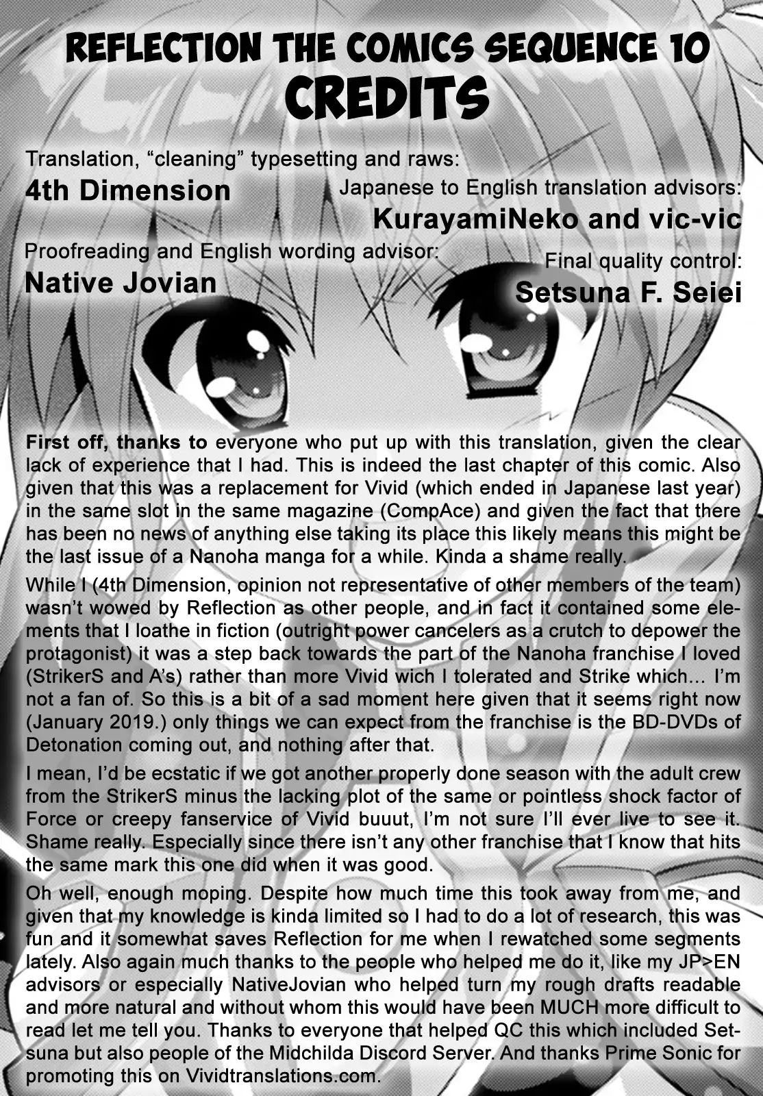 Magical Girl Lyrical Nanoha Reflection The Comics - Chapter 10: Sequence 10