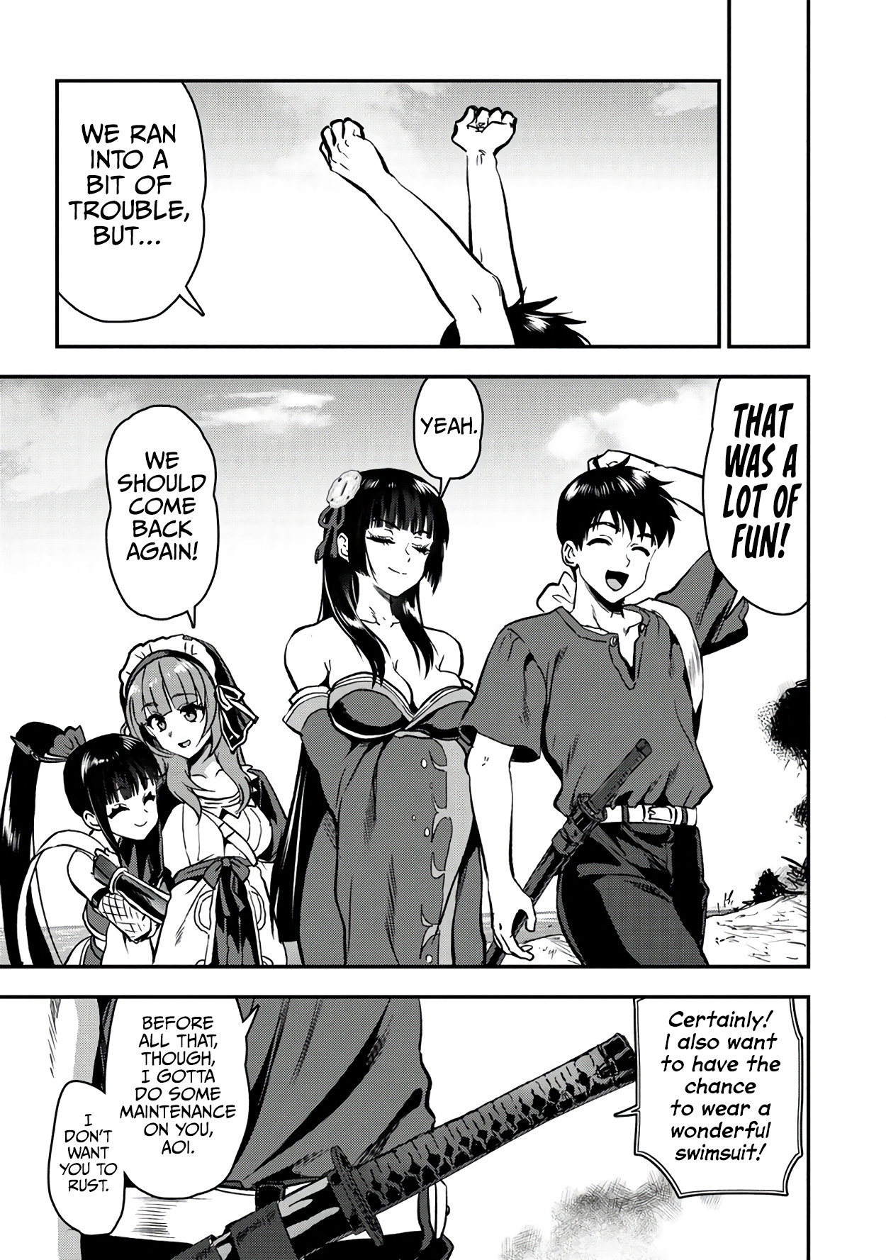 The Cursed Sword Master’s Harem Life: By The Sword, For The Sword, Cursed Sword Master - Chapter 27: A Fight To The Death At The Beach!