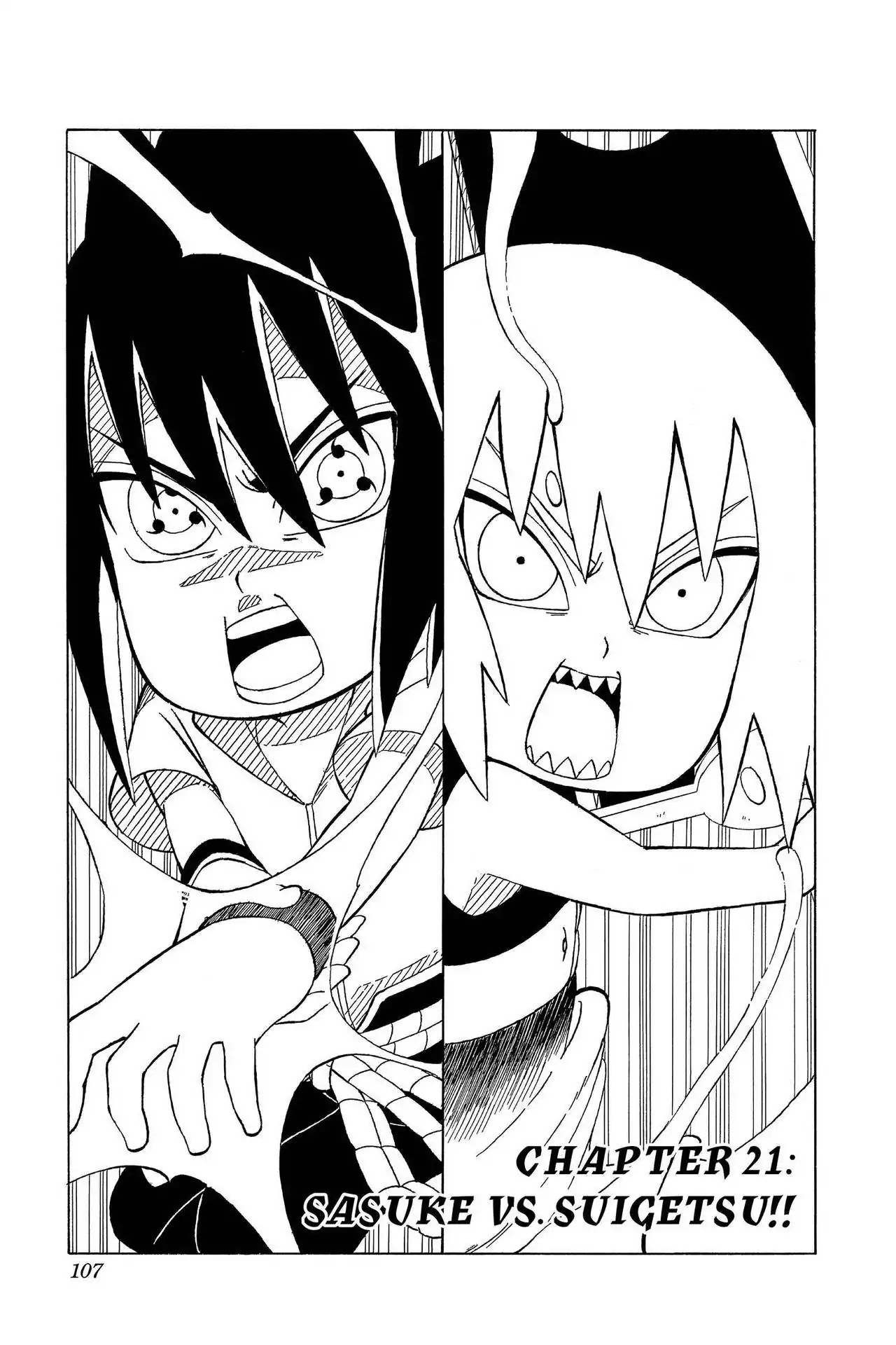 Naruto: Chibi Sasuke's Sharingan Legend - Chapter 21: Sasuke Vs. Suigetsu!!