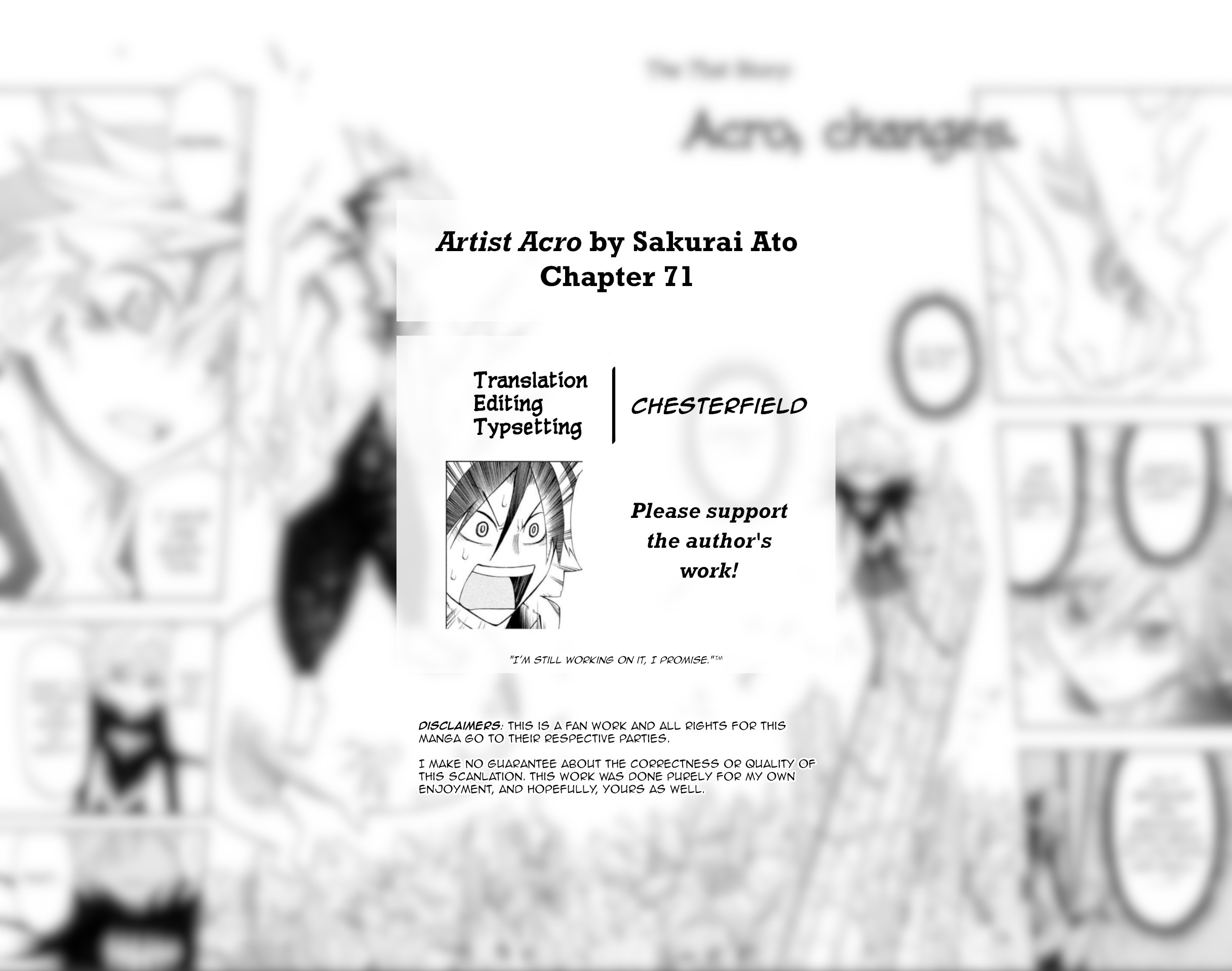 Artist Acro - Vol.8 Chapter 71: Acro, Changes