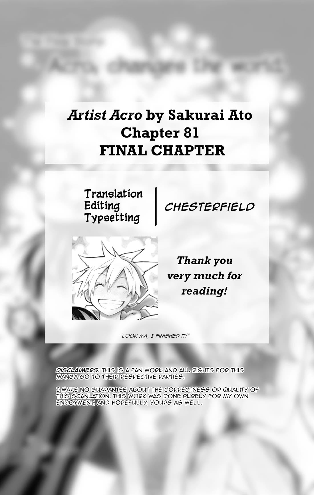 Artist Acro - Chapter 81: Acro, Changes The World [End]