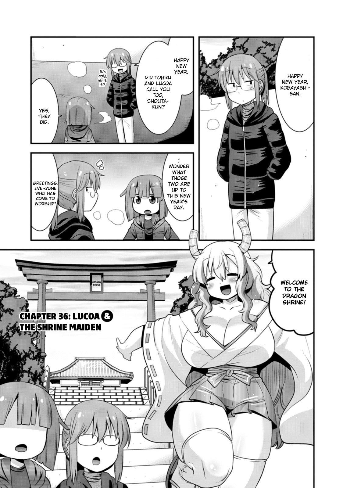 Miss Kobayashi's Dragon Maid: Lucoa Is My Xx - Vol.5 Chapter 36: Lucoa And The Shrine Maiden