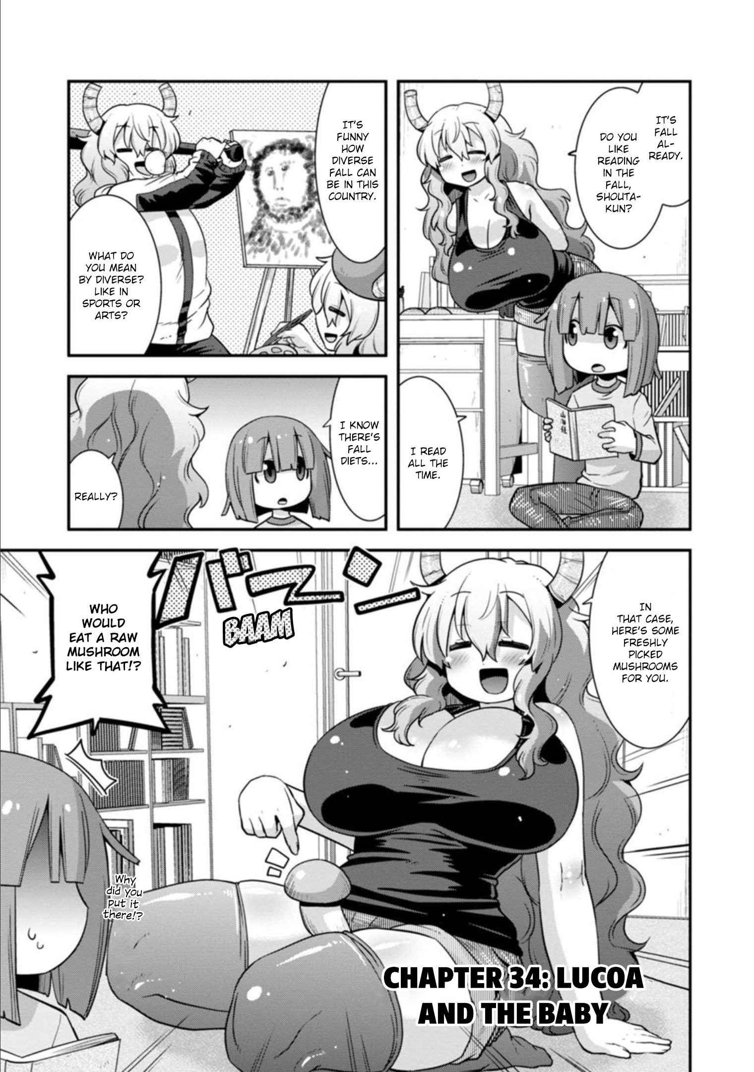 Miss Kobayashi's Dragon Maid: Lucoa Is My Xx - Vol.4 Chapter 34: Lucoa And The Baby