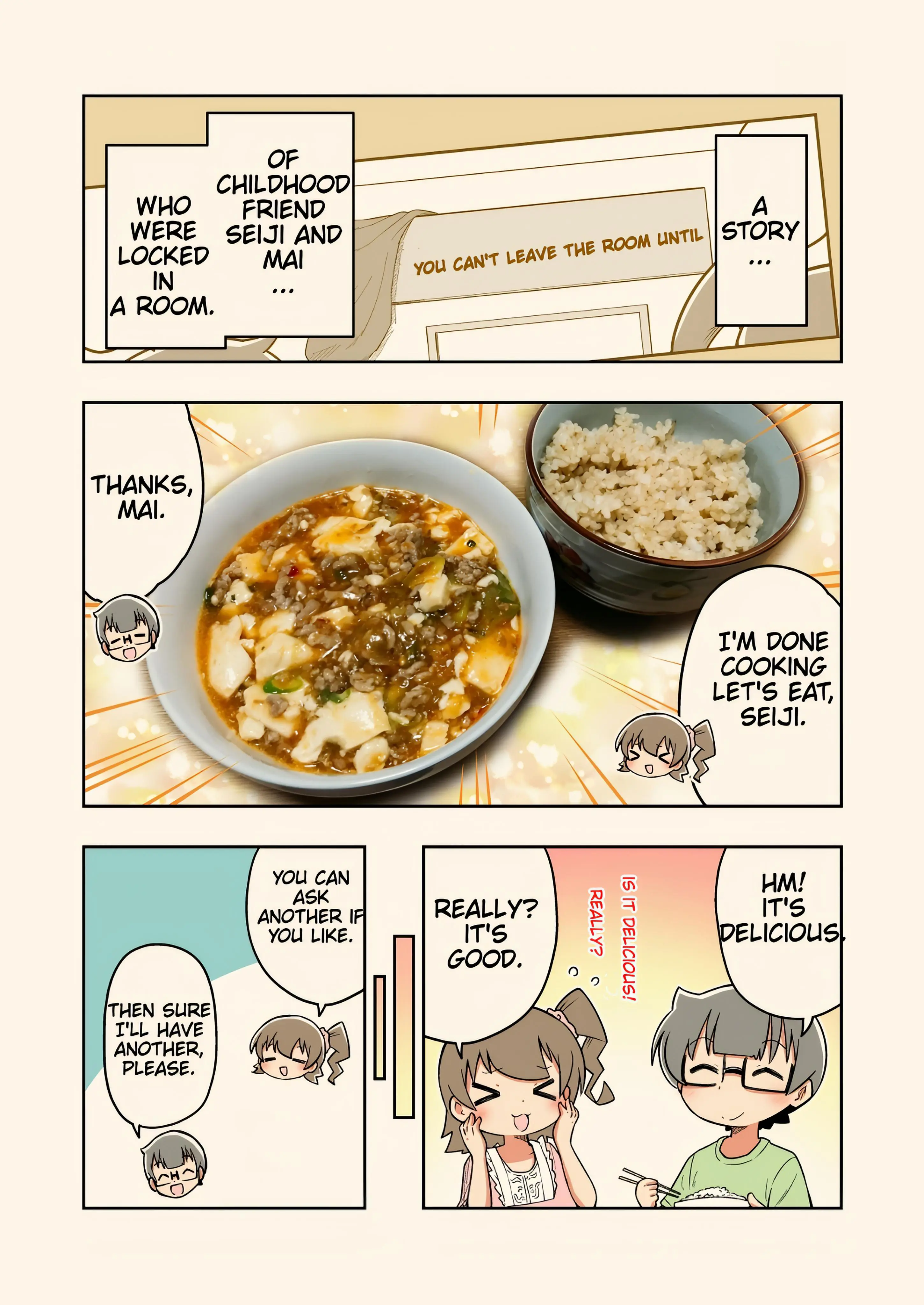 A Pair Of Childhood Friends Who Were Put Into One Of "Those" Rooms - Chapter 15: Mapo Tofu