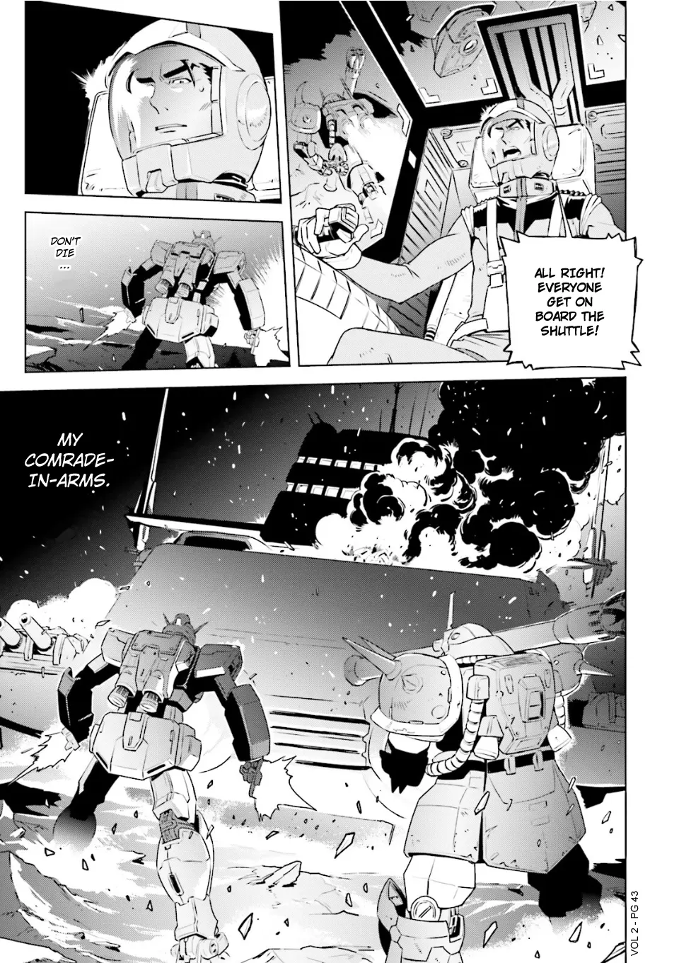 Mobile Suit Gundam Side Story - Missing Link - Vol.2 Chapter 8: Farewell Marchosias, Farewell Comrades