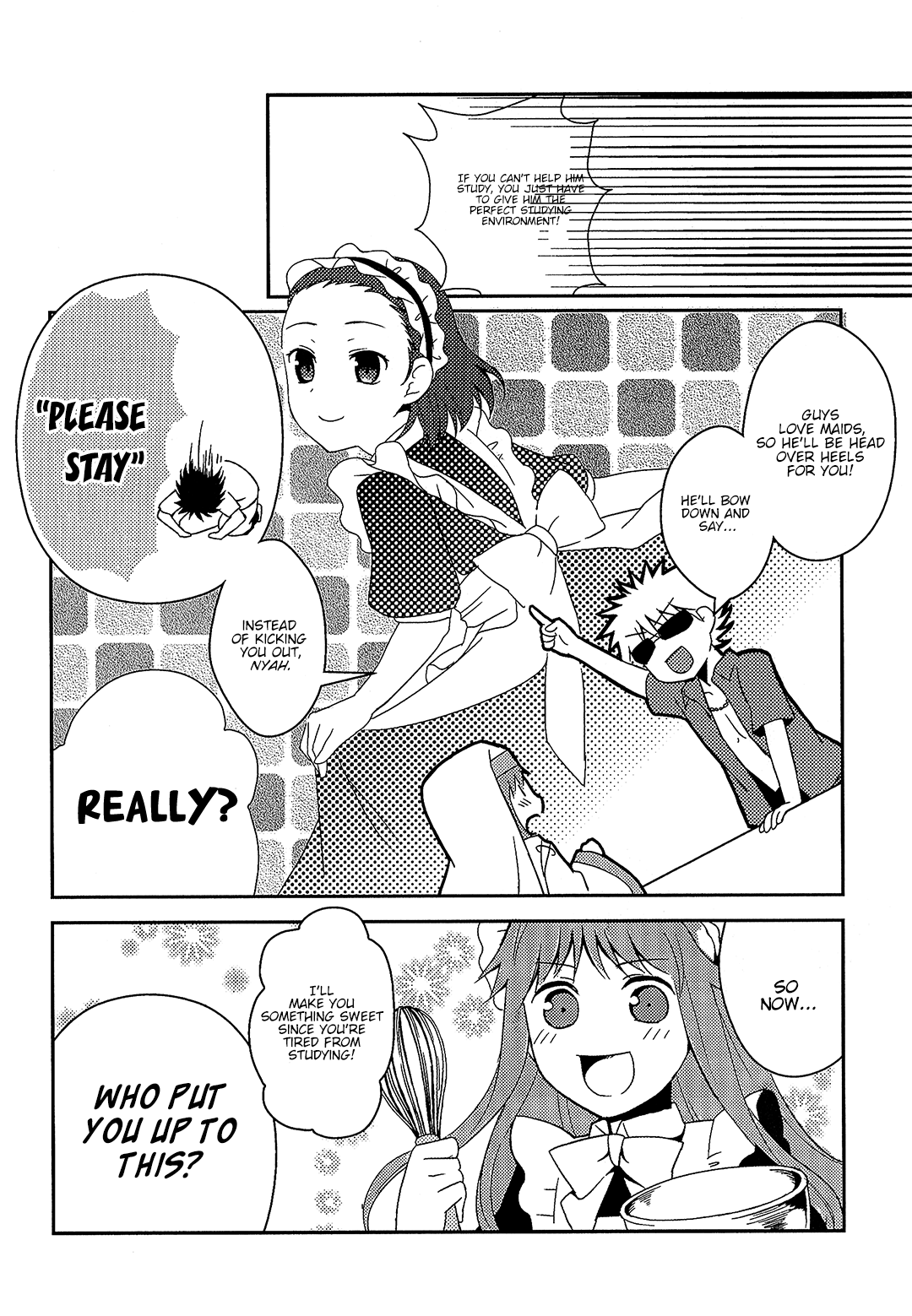 Koushiki Comic Anthology - Toaru Kagaku No Railgun Featuring Toaru Majutsu No Index - Vol.1 Chapter 4: Nun - Maid - Custard