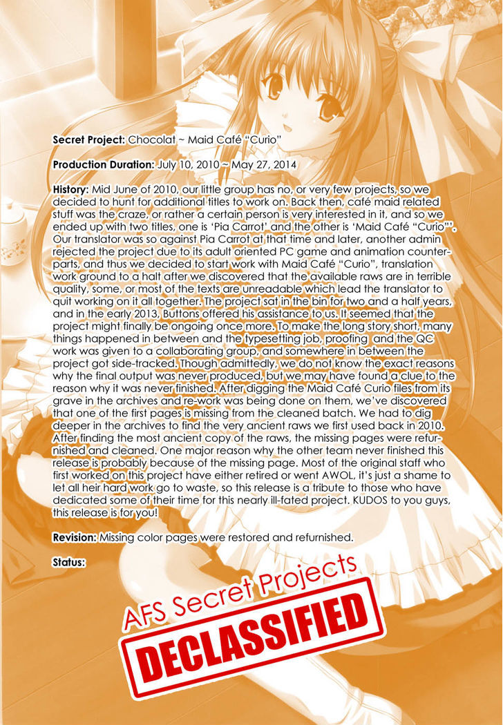 Chocolat - Maid Cafe "Curio" - Vol.1 Chapter 1 : Maid Cafe "Curio"