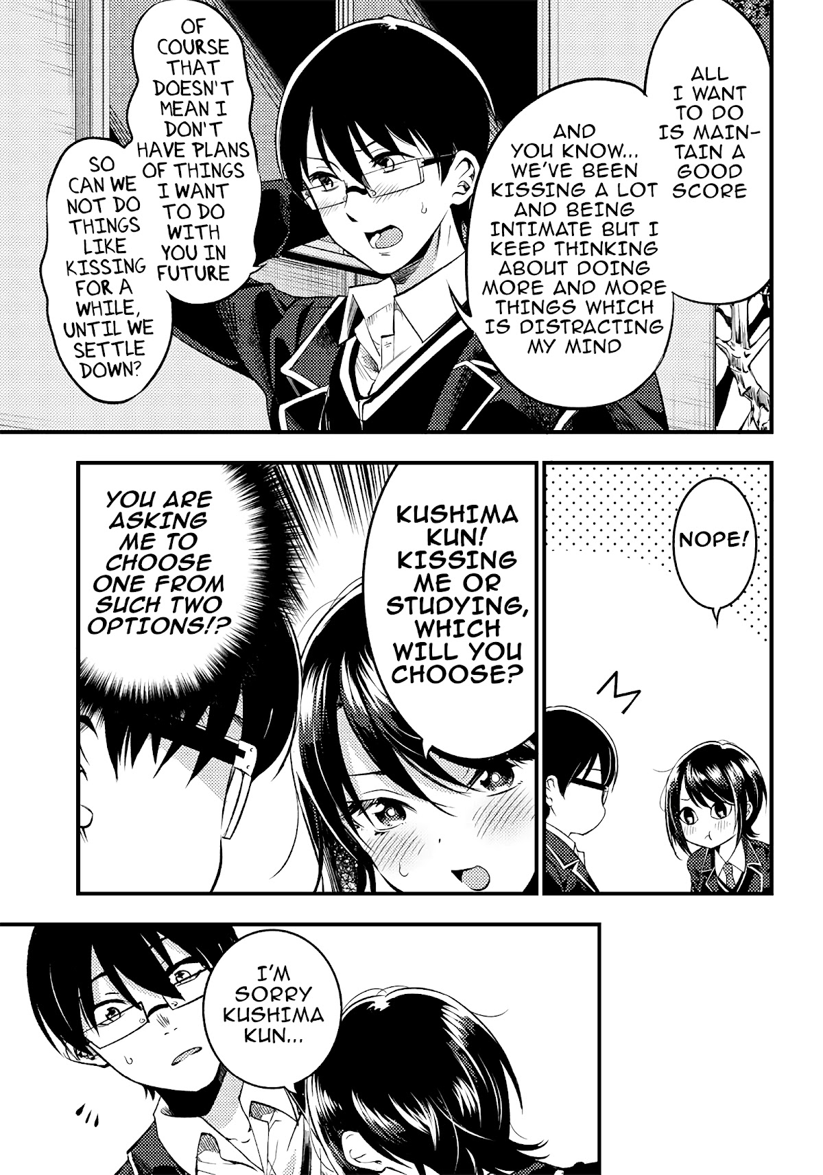 Yuzukawa-San Wa, Sasshite Hoshii. - Chapter 30: Which One Will You Choose, Kissing Or Studying?