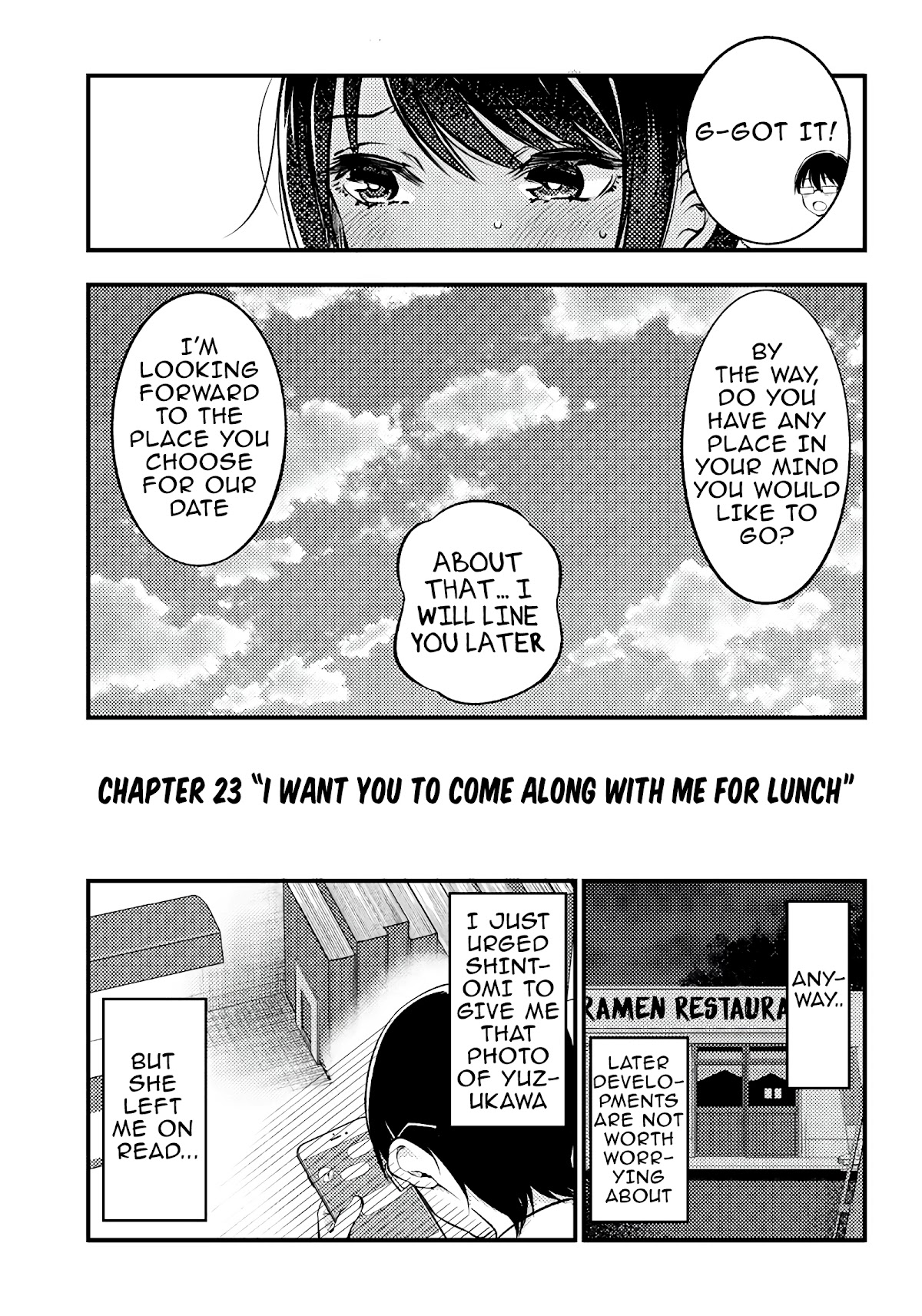 Yuzukawa-San Wa, Sasshite Hoshii. - Chapter 23: I Want You To Come Along With Me For Lunch