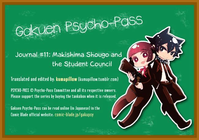 Gakuen Psycho-Pass - Vol.2 Chapter 11 : Makishima Shougo And The Student Council