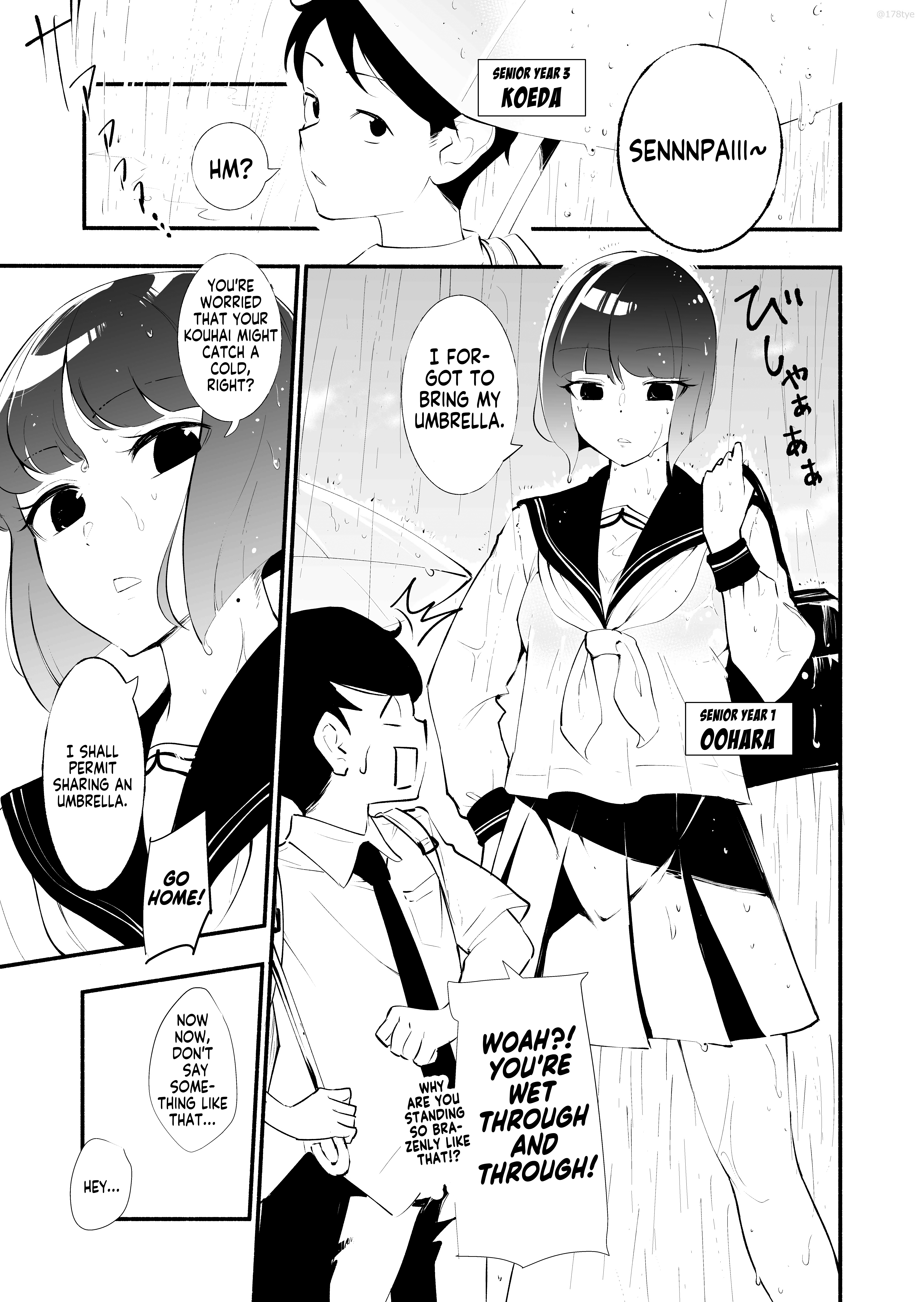 Until The Tall Kouhai (♀) And The Short Senpai (♂) Relationship Develops Into Romance - Vol.1 Chapter 4: Sharing An Umbrella &Amp; The Secret