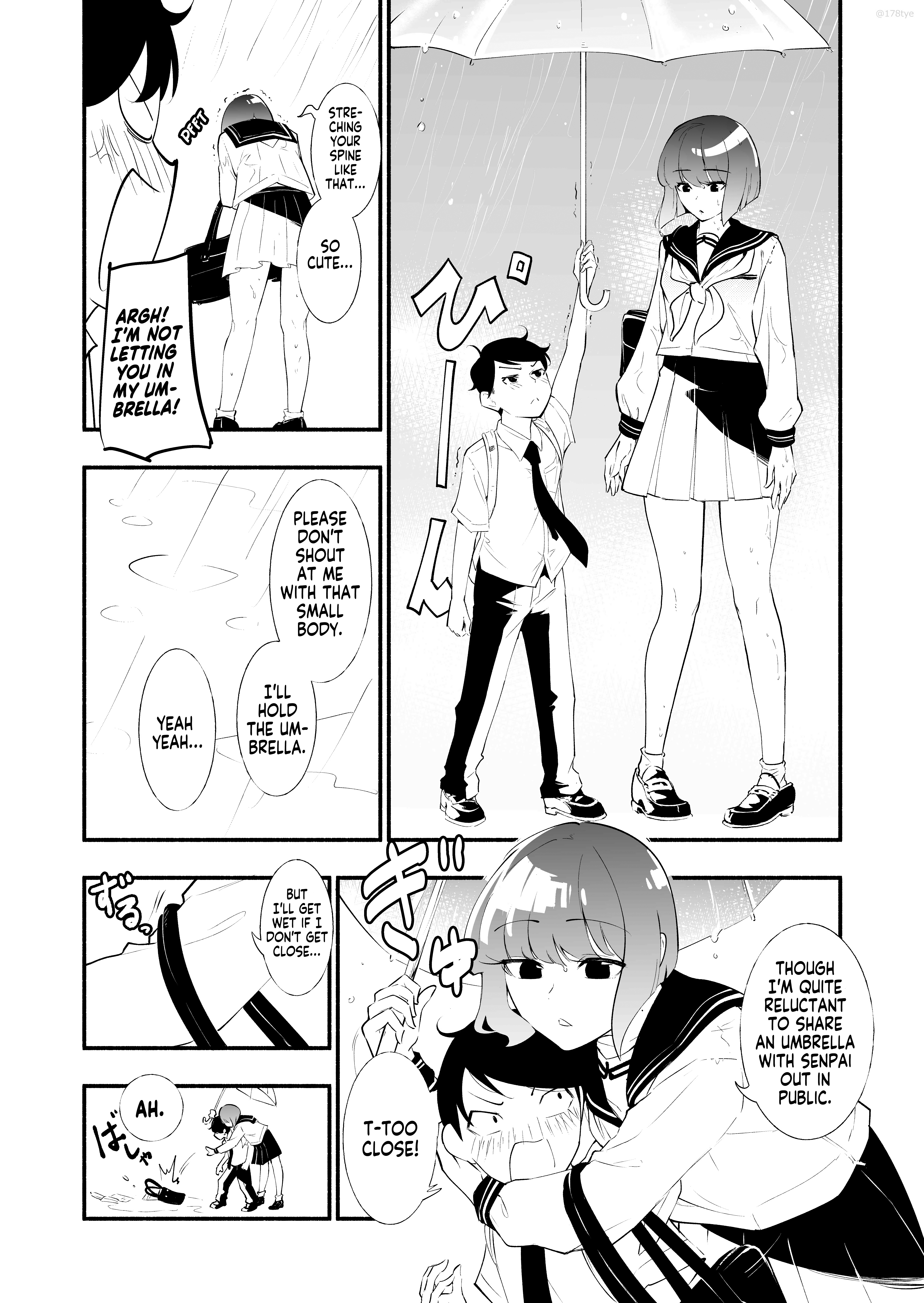 Until The Tall Kouhai (♀) And The Short Senpai (♂) Relationship Develops Into Romance - Vol.1 Chapter 4: Sharing An Umbrella &Amp; The Secret