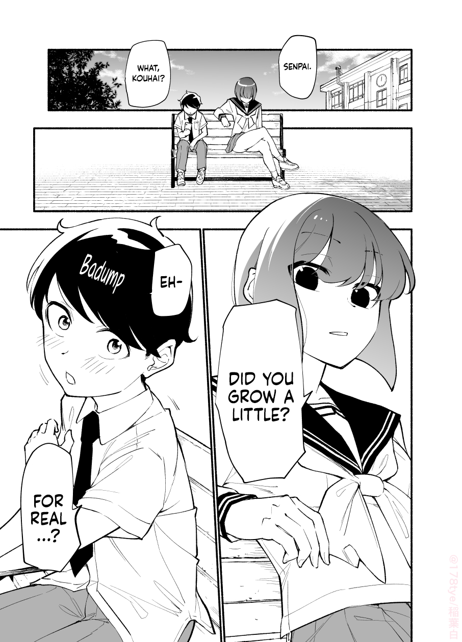 Until The Tall Kouhai (♀) And The Short Senpai (♂) Relationship Develops Into Romance - Vol.3 Chapter 23: The Story About A Tall Kouhai (♀) Measuring A Short Senpai (♂)