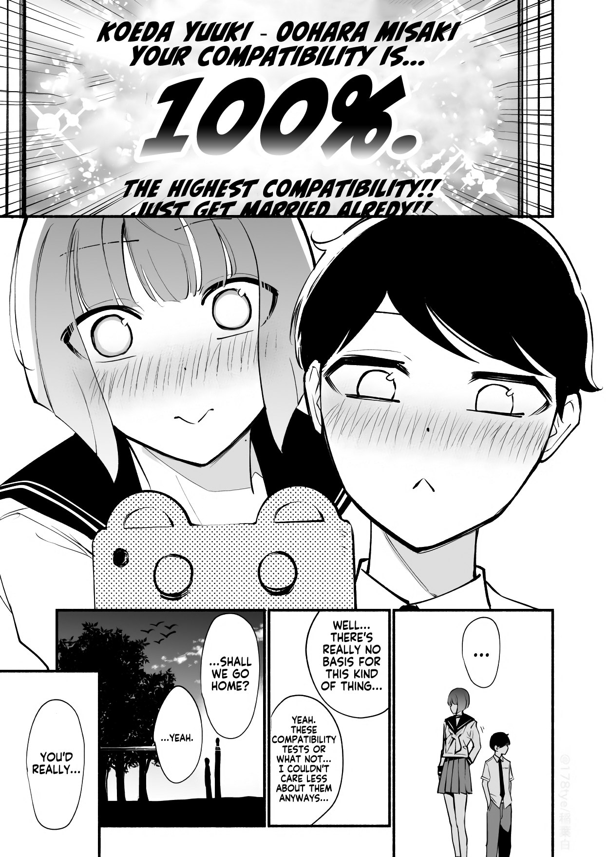 Until The Tall Kouhai (♀) And The Short Senpai (♂) Relationship Develops Into Romance - Chapter 15: The Story Of A Short Senpai (♂) And A Tall Kohai (♀) Doing A Love Compatibility Diagnosis App Test.