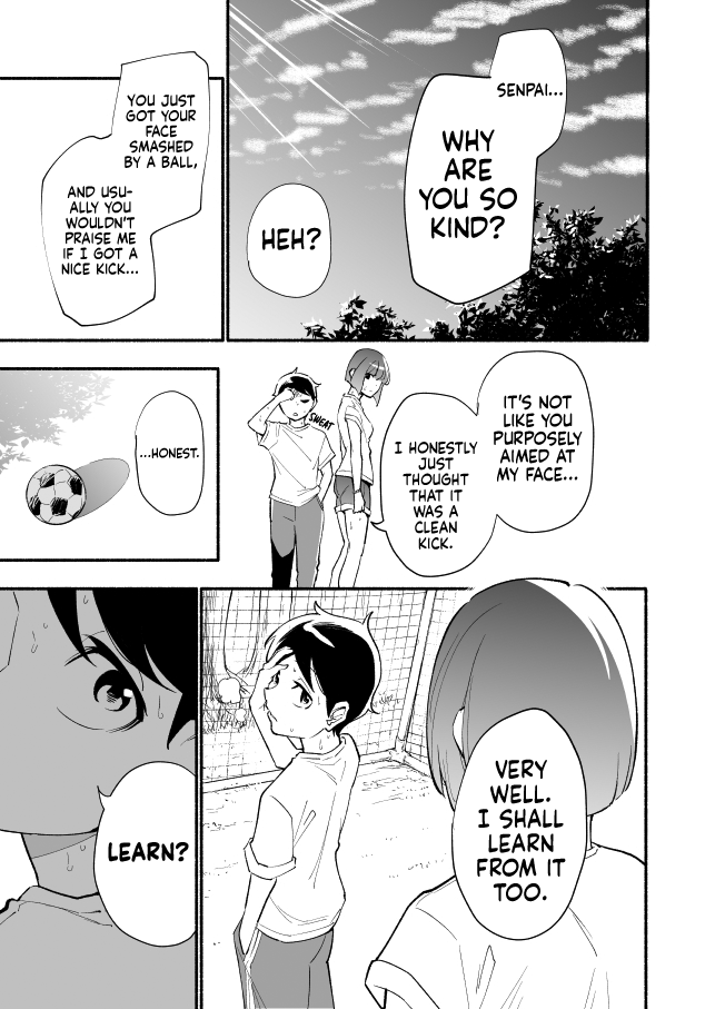 Until The Tall Kouhai (♀) And The Short Senpai (♂) Relationship Develops Into Romance - Vol.3 Chapter 24: Until The Tall Kouhai (♀) And The Short Senpai (♂) Relationship Develops Into Romance - Soccer Edition