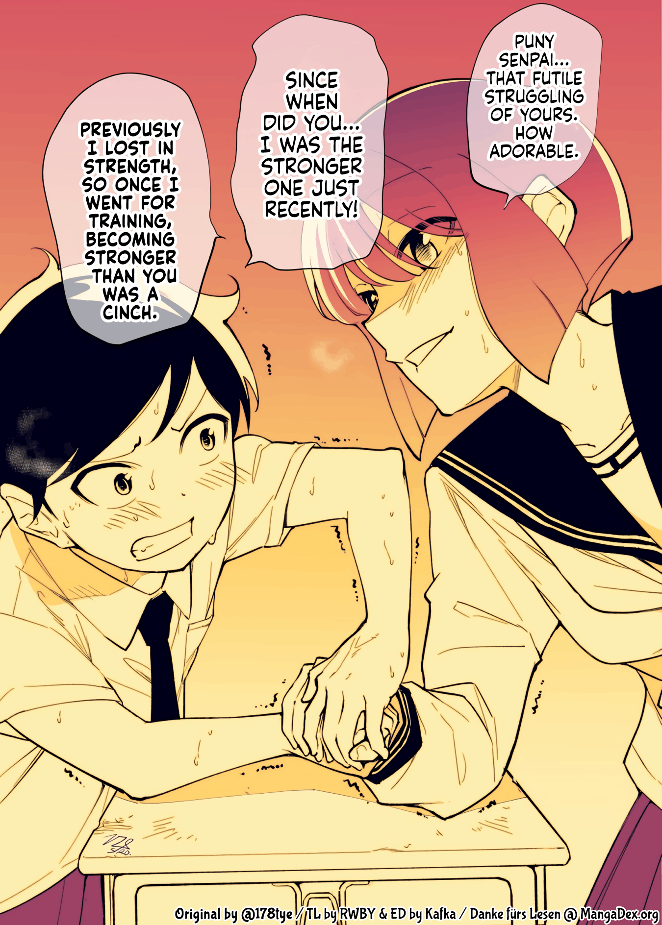 Until The Tall Kouhai (♀) And The Short Senpai (♂) Relationship Develops Into Romance - Vol.3 Chapter 21: Until The Tall Kouhai (♀) And The Short Senpai (♂) Relationship Develop A Romance Via Arm Wrestling