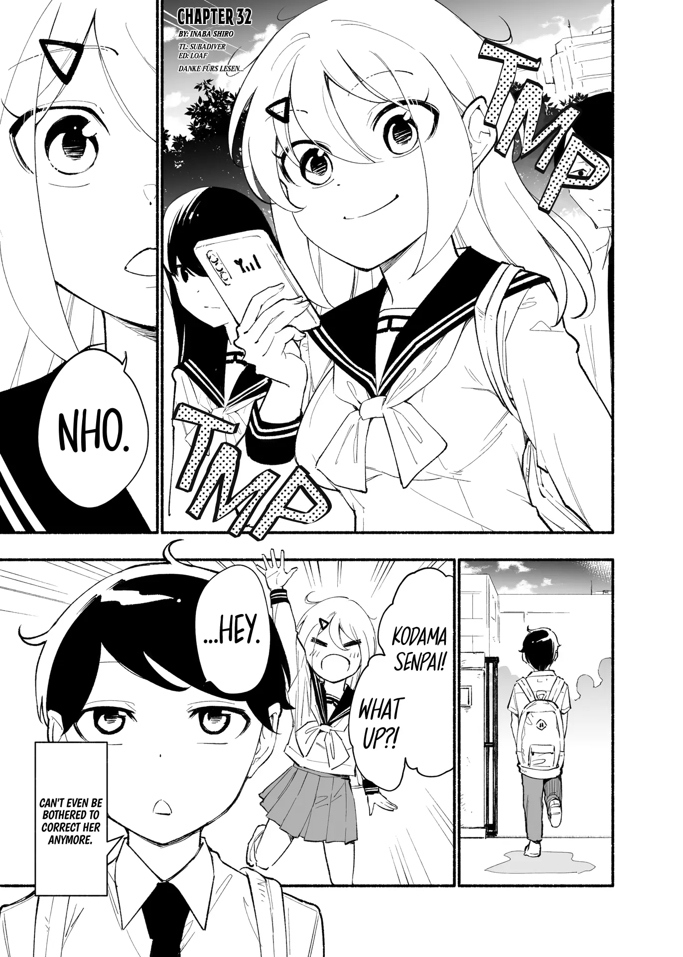 Until The Tall Kouhai (♀) And The Short Senpai (♂) Relationship Develops Into Romance - Vol.5 Chapter 32: Did You See That Back There?