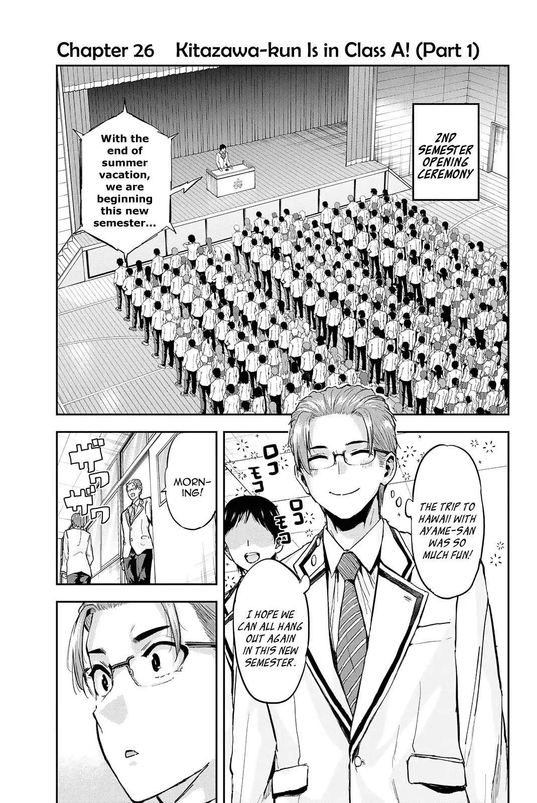 Kitazawa-Kun Wa A Class - Vol.3 Chapter 26: Kitazawa-Kun Is In Class A! (Part 1)