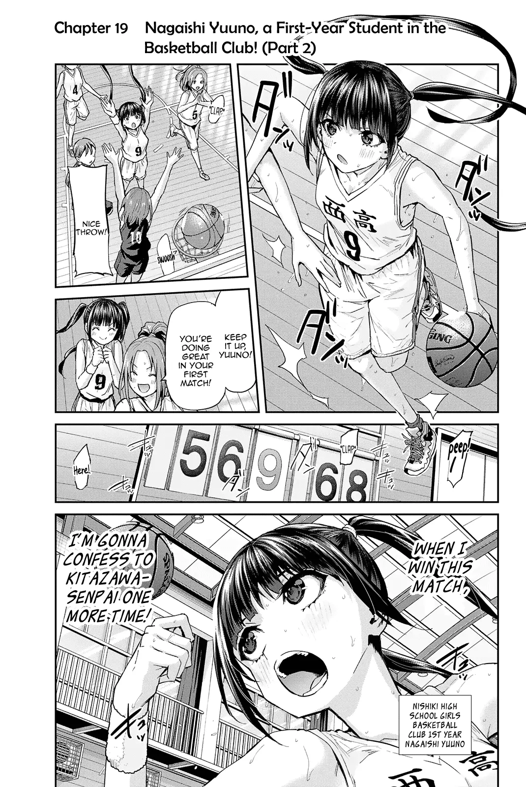 Kitazawa-Kun Wa A Class - Vol.3 Chapter 19: Nagaishi Yuuno, A First-Year Student In The Basketball Club! (Part 2)