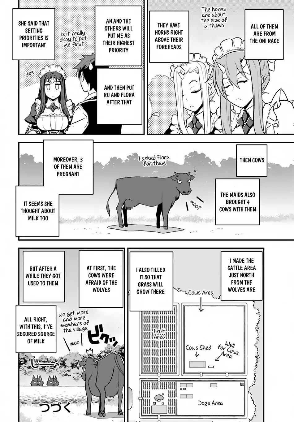 Isekai Nonbiri Nouka - Chapter 20: Flora, Oni Maids, And Cows