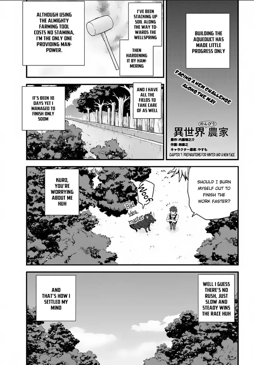 Isekai Nonbiri Nouka - Chapter 7: Preparations For Winter And A New Face