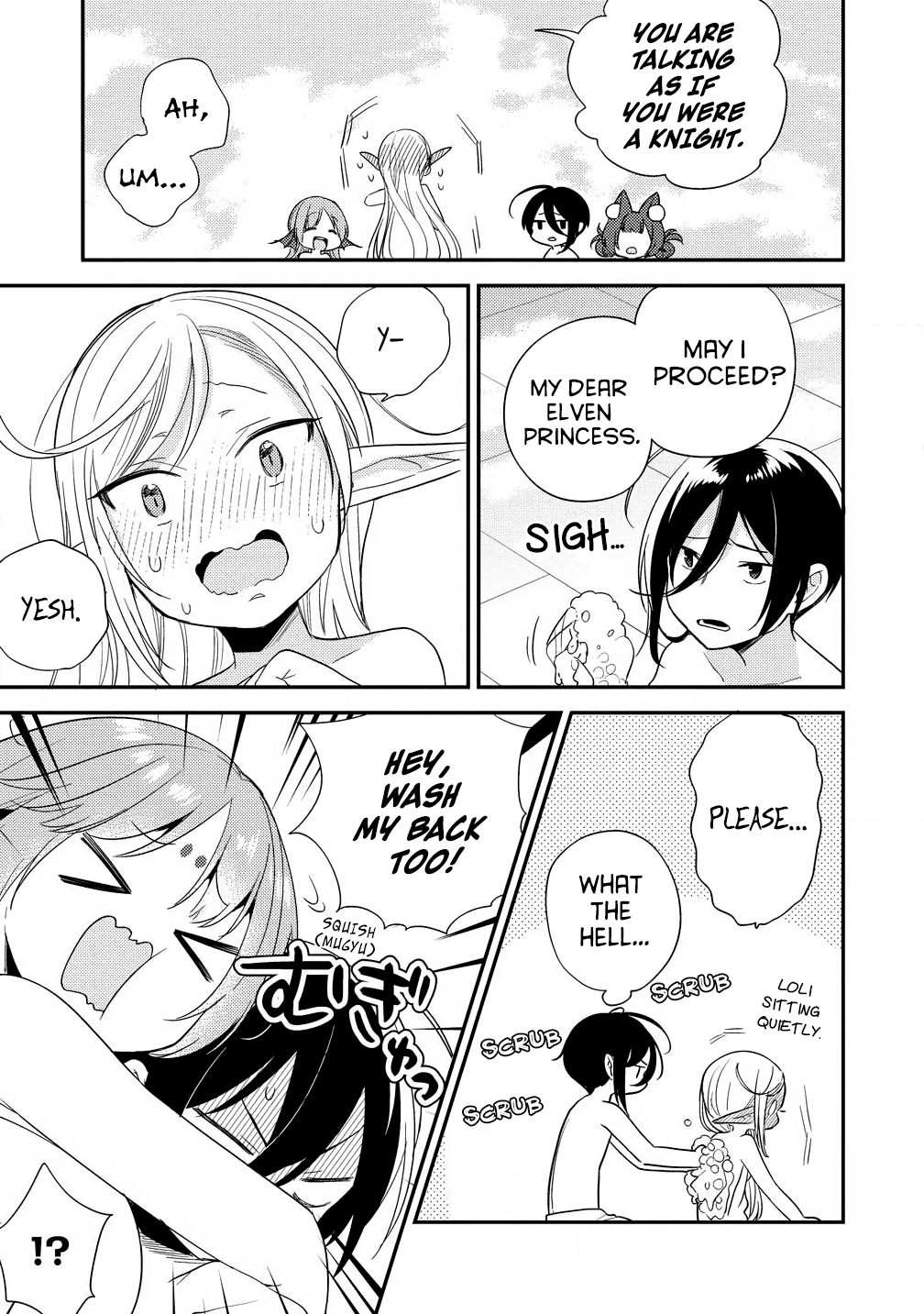 Isekai De Kojiin Wo Hiraita Kedo, Naze Ka Darehitori Sudatou To Shinai Ken - Vol.3 Chapter 15: Washing Each Other's Backs