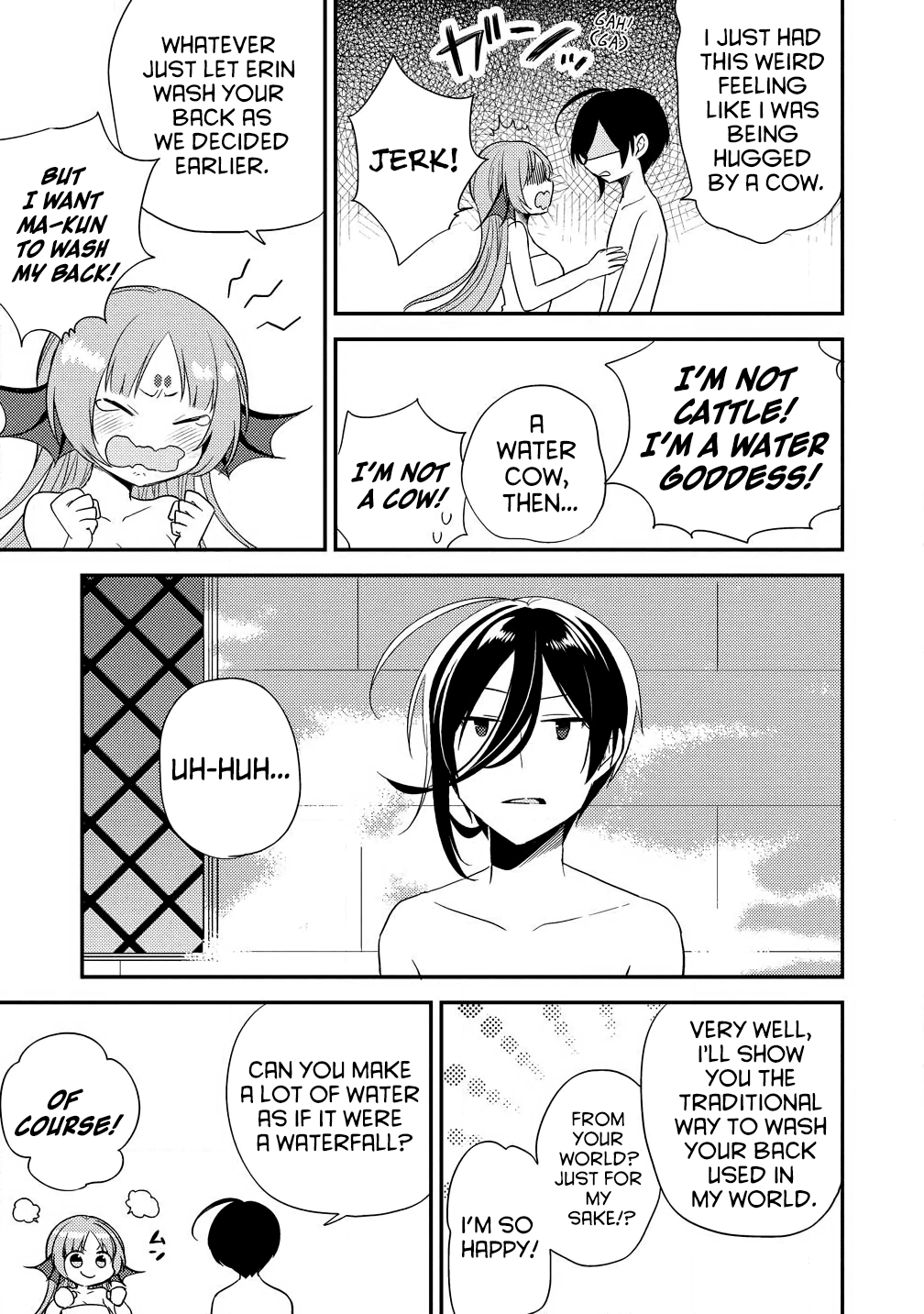 Isekai De Kojiin Wo Hiraita Kedo, Naze Ka Darehitori Sudatou To Shinai Ken - Vol.3 Chapter 15: Washing Each Other's Backs