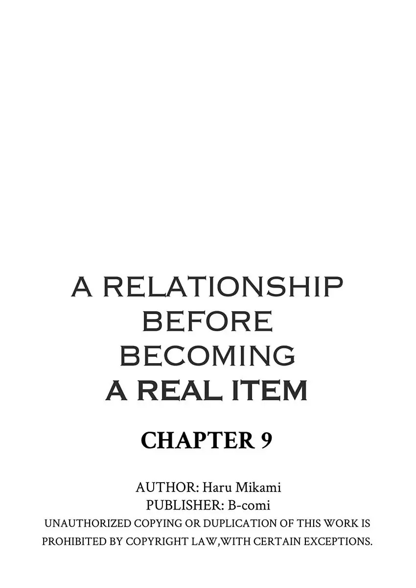 A Relationship Before Becoming A Real Item - Chapter 9