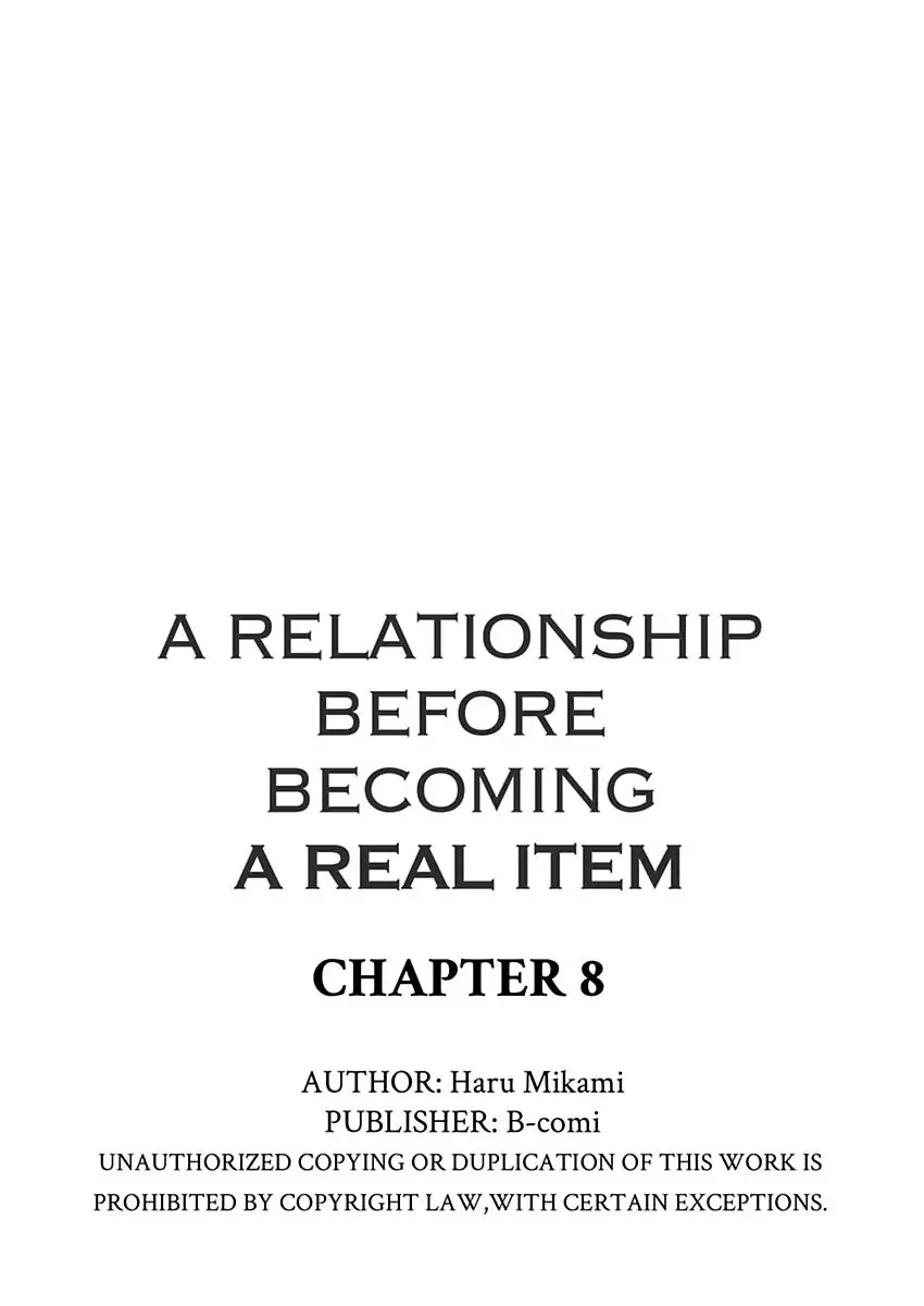 A Relationship Before Becoming A Real Item - Chapter 8