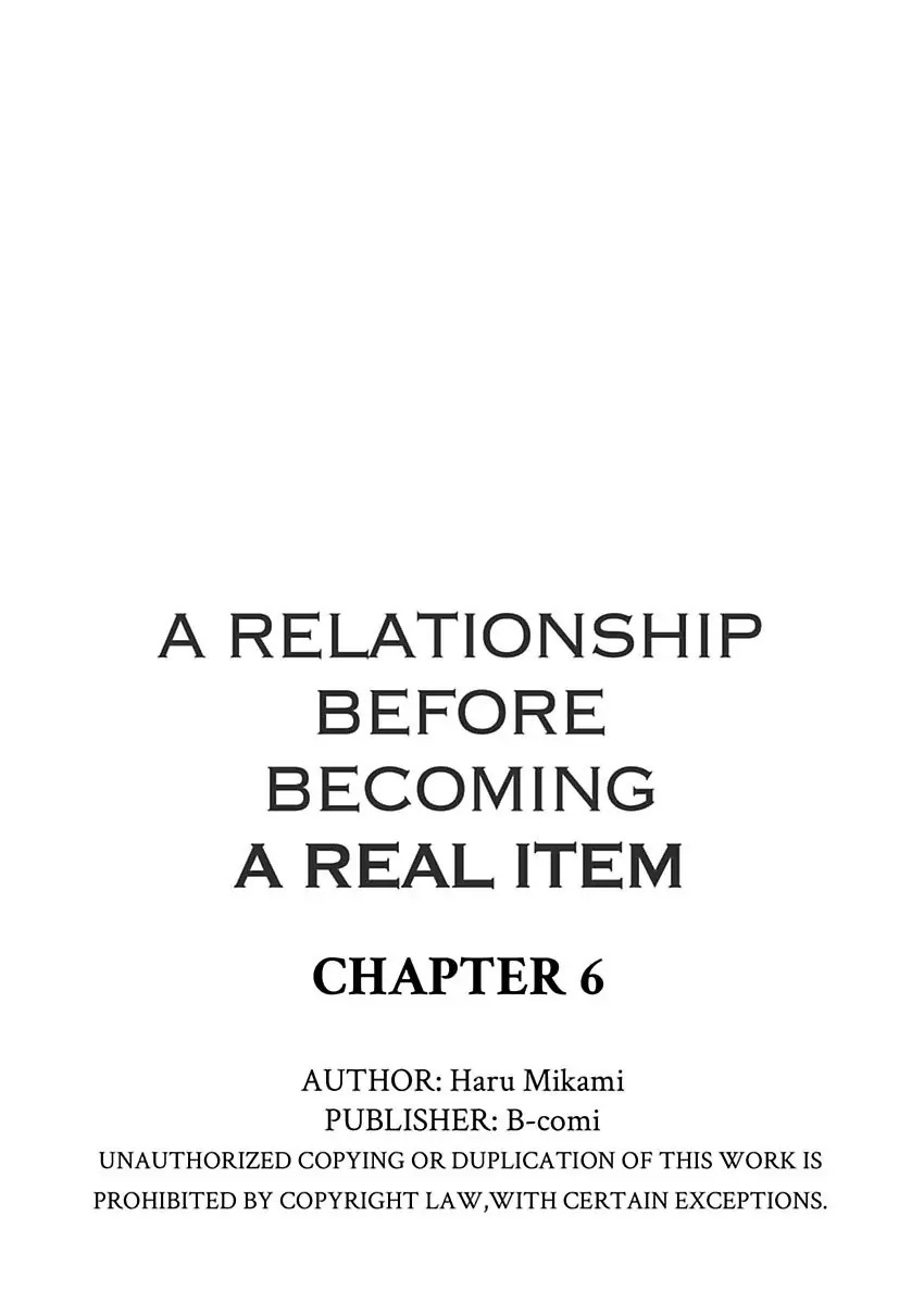 A Relationship Before Becoming A Real Item - Chapter 6