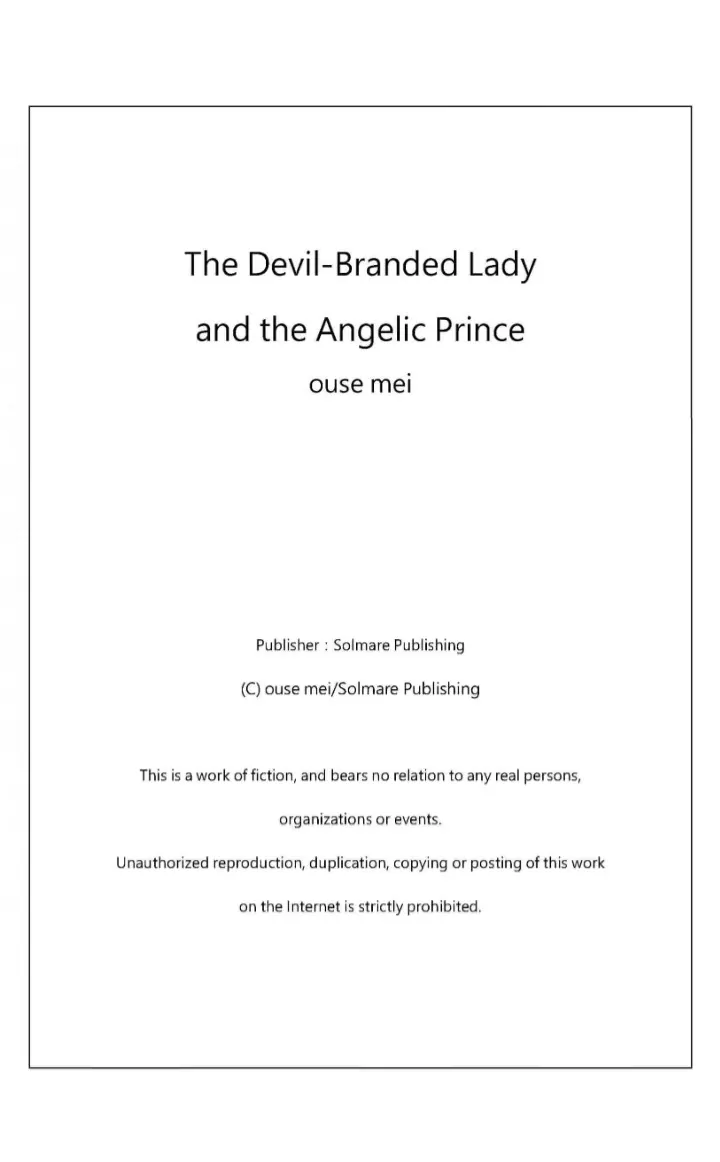 The Devil-Branded Lady And The Angelic Prince - Chapter 2