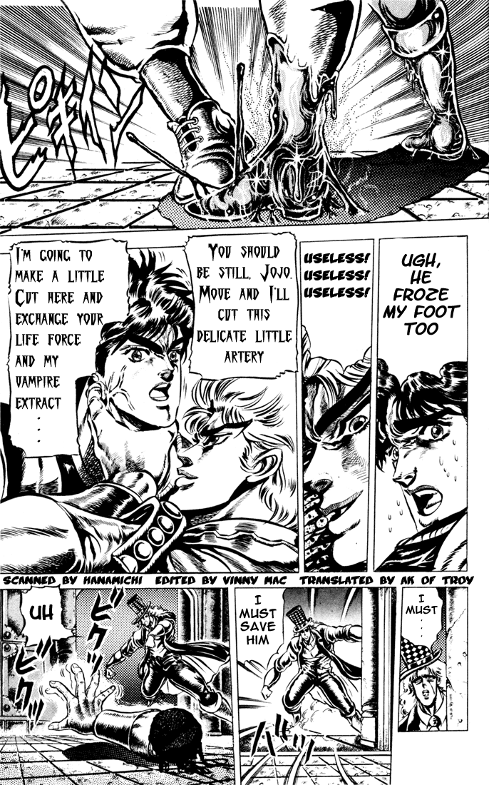 Jojo's Bizarre Adventure Part 1 - Phantom Blood - Vol.5 Chapter 40: Fire And Ice, Jonathan And Dio, Part 2