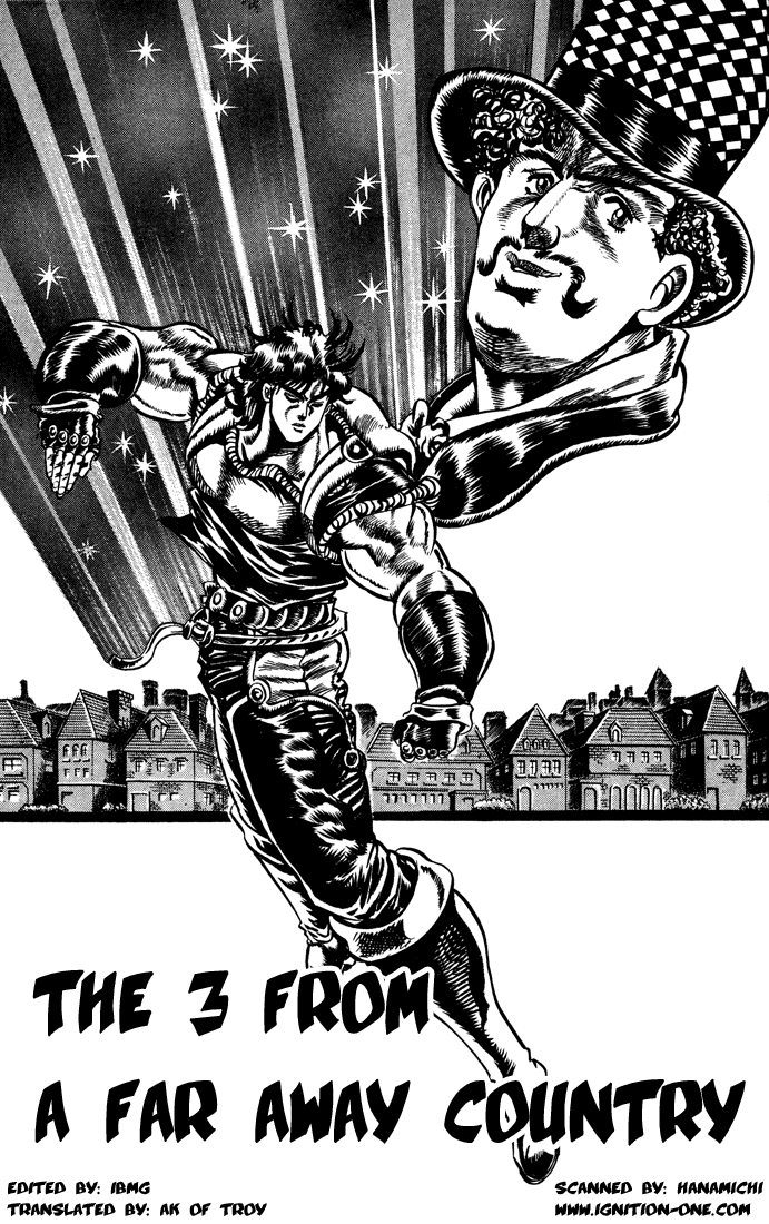 Jojo's Bizarre Adventure Part 1 - Phantom Blood - Vol.4 Chapter 36: The Three From A Faraway Land, Part 1