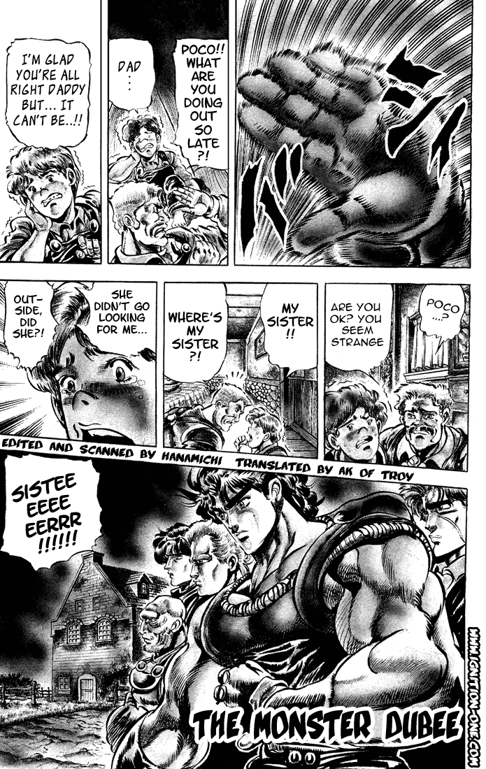 Jojo's Bizarre Adventure Part 1 - Phantom Blood - Vol.4 Chapter 37: The Three From A Faraway Land, Part 2