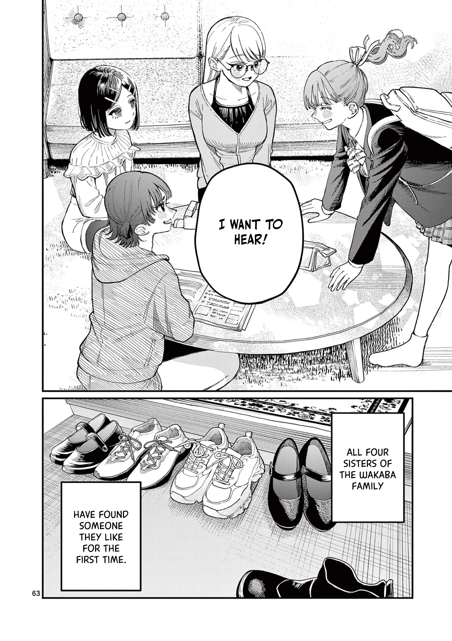 Wakaba San Chi No Aoi Koi - Chapter 1: Four Sisters And Unrequited Love